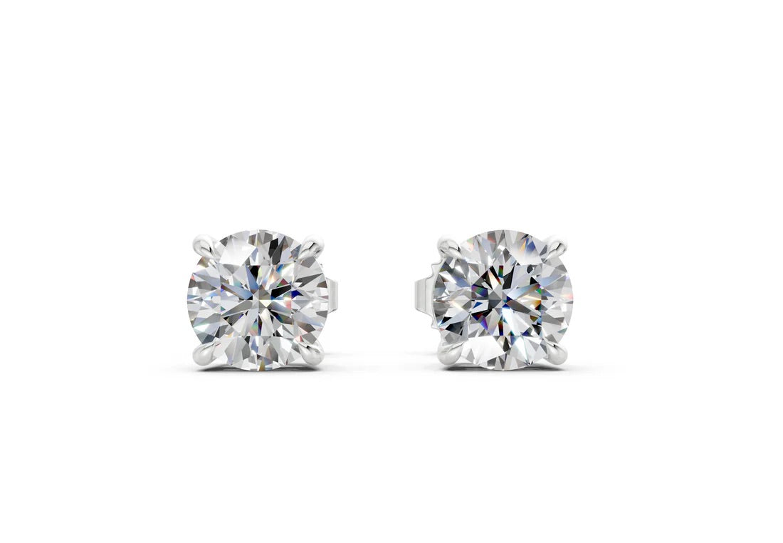 Round Lab Grown Diamond Stud Earrings