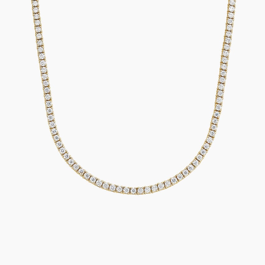 Round Lab Grown Tennis Necklace 12.00 CTW.