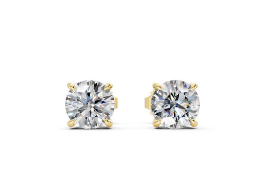 Round Lab Grown Diamond Stud Earrings