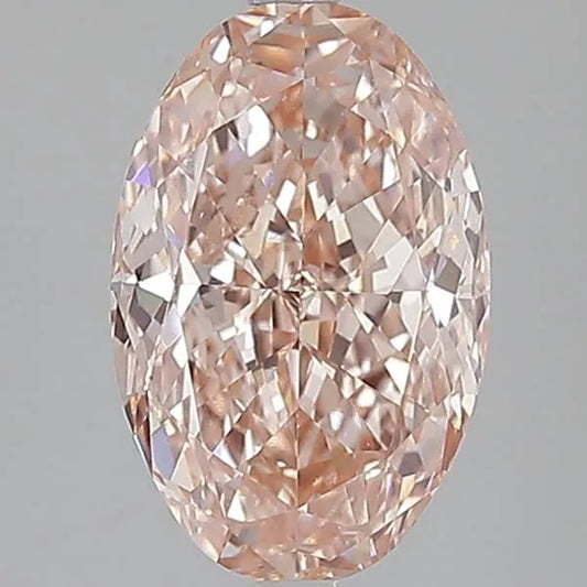 4.53ct Oval Lab Grown Diamond (Colour Fancy Vivid Orange Pink, Clarity VS1, IGI Certified)