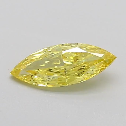 Marquis Fancy Yellow Lab Grown .90 CT